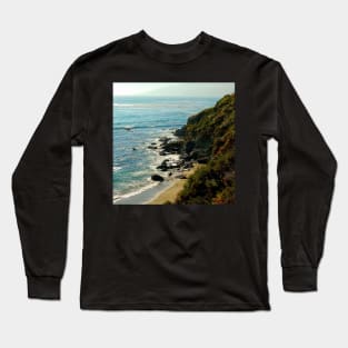 Big Sur California Pacific Coast View of ocean beach and mountains Long Sleeve T-Shirt